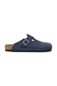 Birkenstock papuci din piele Boston piele întoarsă bleumarin 1030837