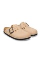 Scarpe Birkenstock ciabatte slide in nubuck Boston 1031584 beige