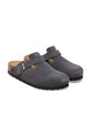 Obuwie Birkenstock klapki zamszowe Boston 1031676.N szary
