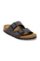 Birkenstock klapki skórzane Arizona 1032045 szary SS26