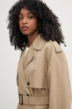 Weekend Max Mara trenci pentru femei, cu bumbac GIUNCHI bej 2615021011600