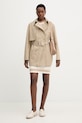 Bavlnený kabát BOSS Cromas 50553185 béžová SS26
