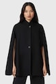 AllSaints płaszcz z dodatkiem wełny bez kaptura czarny W102OD