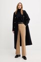 Tommy Hilfiger płaszcz z dodatkiem wełny WW0WW48415 granatowy SS26