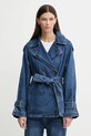 Dkny płaszcz jeansowy bez kaptura niebieski DL5MPV83