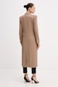 Odzież Elisabetta Franchi płaszcz damski z wiskozy CP00361E2 brązowy