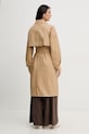 Ρούχα Twinset Καμπαρντίνα γυναικεία βαμβακερή 261TP2230 καφέ