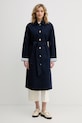 United Colors of Benetton trencz damski bawełniany granatowy 2LGRDN09I