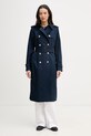 Tommy Hilfiger cappotto trench da donna in cotone blu navy WW0WW48873