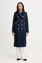 Tommy Hilfiger cappotto trench da donna in cotone blu navy WW0WW48873
