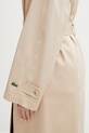Lacoste trencz z bawełną damski beżowy BF9785