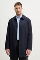 Trussardi płaszcz z dodatkiem wełny bez kaptura granatowy 0001M000002N