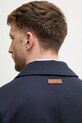Trussardi płaszcz z dodatkiem wełny 0001M000002N granatowy