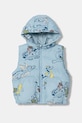 United Colors of Benetton bezrękawnik z kapturem turkusowy 2T2UGJ00R.P.Stagionale