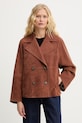 Weekend Max Mara krótka kurtka damska zamszowa SOSPIRO brązowy 2615441011600