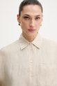 Weekend Max Mara koszula lniana CAPO beżowy 2615041022600