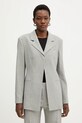 BOSS marynarka z dodatkiem wełny Jakara tkanina szary 50554946