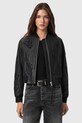 AllSaints kurtka bomber skórzana nieocieplane czarny W090LD