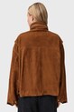 AllSaints kurtka zamszowa W087LD brązowy SS26