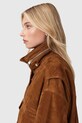 AllSaints kurtka zamszowa brązowy W087LD