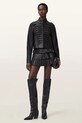Odzież AllSaints kurtka skórzana W075LD czarny
