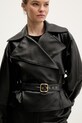 Kožna jakna HUGO Lanitte crna 50560068