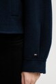 Tommy Hilfiger płaszcz z dodatkiem wełny WW0WW47759 granatowy