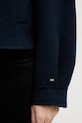 Tommy Hilfiger płaszcz z dodatkiem wełny WW0WW47759 granatowy