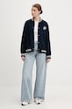 Tommy Hilfiger kurtka bomber z dodatkiem wełny WW0WW47760 granatowy SS26