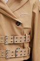 GANNI kurtka bawełniana beżowy W0220