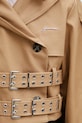 GANNI kurtka bawełniana beżowy W0220
