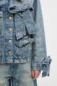 GANNI kurtka jeansowa niebieski A1010057
