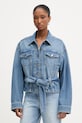 Pinko kurtka jeansowa damska bawełniana niebieski 106389.A341