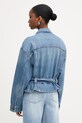 Odzież Pinko kurtka jeansowa damska bawełniana 106389.A341 niebieski