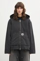 Carhartt WIP cotton jacket W Hooded Mitch Jacket with black I036317.890J