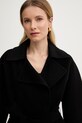Elisabetta Franchi płaszcz damski wełniany czarny CP70D61E2