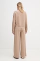 Liu Jo komplet dresowy damski bawełniany z elastanem TA6222.FS090 beżowy SS26