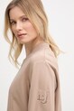 Liu Jo komplet dresowy damski bawełniany z elastanem TA6222.FS090 beżowy