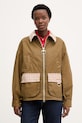 Barbour krótka kurtka damska bawełniana Launton beżowy LWX1535