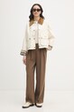 Barbour krótka kurtka damska bawełniana LCA0377 beżowy SS26