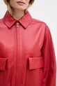 Trussardi krótka kurtka damska skórzana czerwony R366A000735N