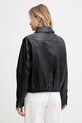 Ρούχα Trussardi κοντό μπουφάν γυναικείο δερμάτινο R366A000735N μαύρο
