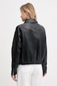 Ρούχα Trussardi κοντό μπουφάν γυναικείο δερμάτινο R366A000735N μαύρο