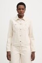 Trussardi kurtka jeansowa damska bawełniana beżowy R4006100013N