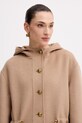 Luisa Spagnoli kurtka damska z wełną Vicinato beżowy 542917