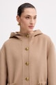 Luisa Spagnoli kurtka damska z wełną Vicinato beżowy 542917