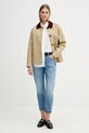 United Colors of Benetton kurtka przejściowa damska bawełniana 2PVADN09F beżowy SS26