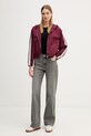 United Colors of Benetton bomberka damska bawełniana 2Z0SDN09E bordowy SS26