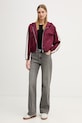 United Colors of Benetton bomberka damska bawełniana 2Z0SDN09E bordowy SS26