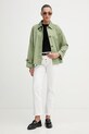 United Colors of Benetton płaszcz damski bawełniany 2QJYDN09K zielony SS26